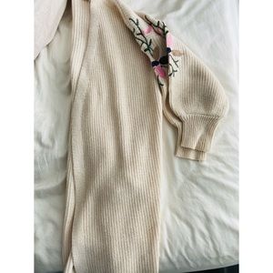 Cardigan with floral detail